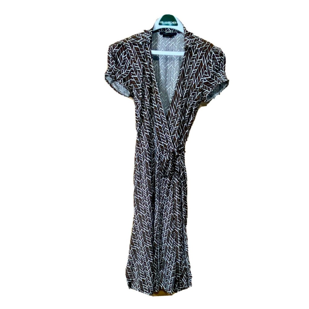 BCBG Maxazria Wrap Dress Brown XX Small